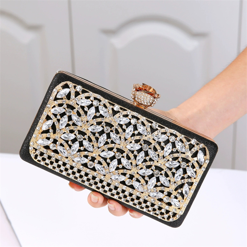 Luxury Bags Dubai - حقيبة سهرة فاخرة بإطار معدني مرصع