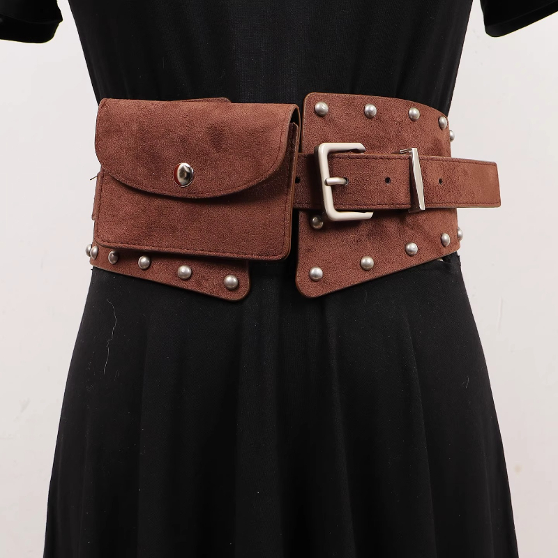 Belt Bag Leather Wide - أزياء نمط الجلد المدبوغ بولي Leather